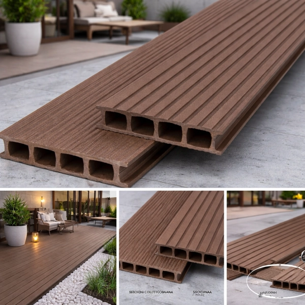 Deska tarasowa kompozytowa ProDeck TERRA ryflowana 300 x 14,5 × 2,9 cm | Kasztan