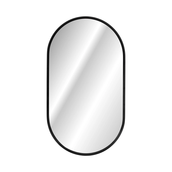 Lustro APOLLO BLACK 90x50cm LED w ramie Czarne, Comad