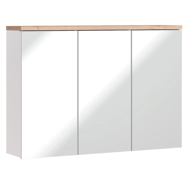 Szafka z Lustrem 100cm 3 Drzwi Biała BALI WHITE 845 FSC, Comad