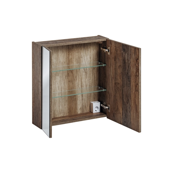 Szafka z Lustrem 60cm 2 Drzwi Dąb Santa Fe Vintage SANTA FE OAK 84-60-A-2D, Comad