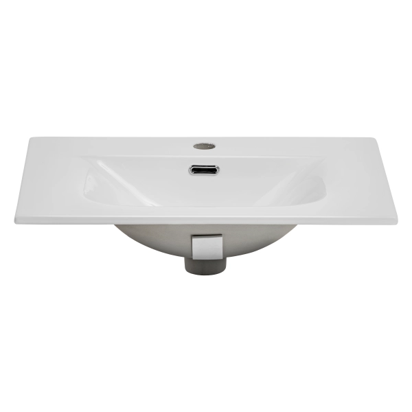 Umywalka jednokomorowa 80cm Biały Połysk SKY 80/DP-8099, Comad