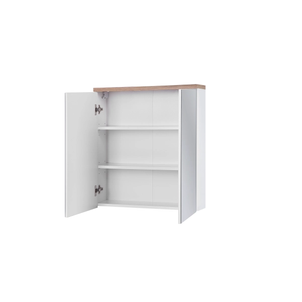 Szafka z Lustrem 60cm 2 Drzwi Biała BALI WHITE 840 FSC, Comad