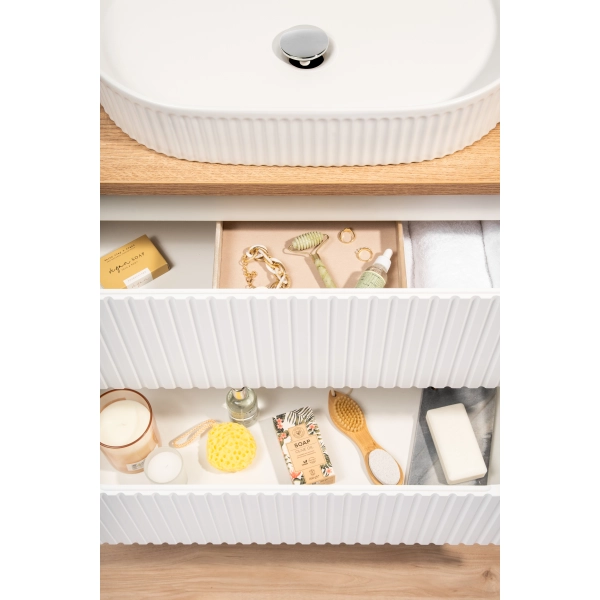 Szafka pod umywalkę 80cm 2 drzwi Biała NOVA WHITE 82-80-2D, Comad