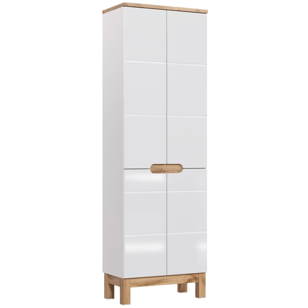Szafka wysoka 4 drzwi 60x187 cm Biała BALI WHITE 805 FSC, Comad