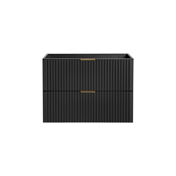 Szafka pod umywalkę 80cm 2 szuflady Czarny Mat ADEL BLACK 82-80-B-2S, Comad