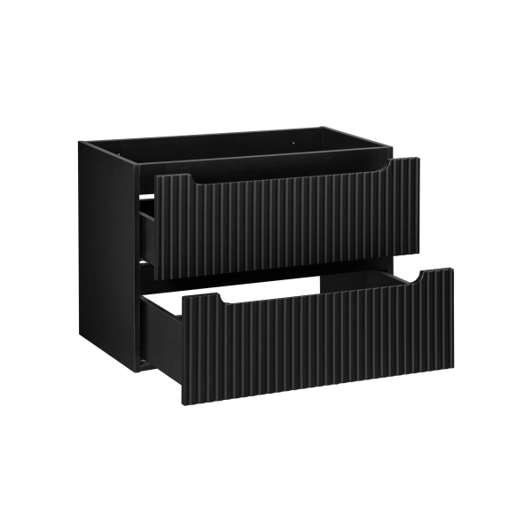 Szafka pod umywalkę 80cm 2 szuflady Czarny Mat NOVA BLACK D2 82-80-2S, Comad