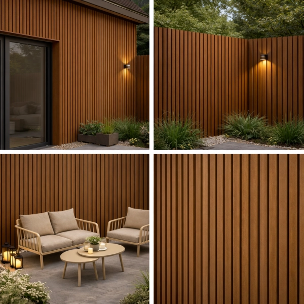 Panel elewacyjny zewnętrzny Linea Outdoor T 275 x 21,9 cm | Brąz