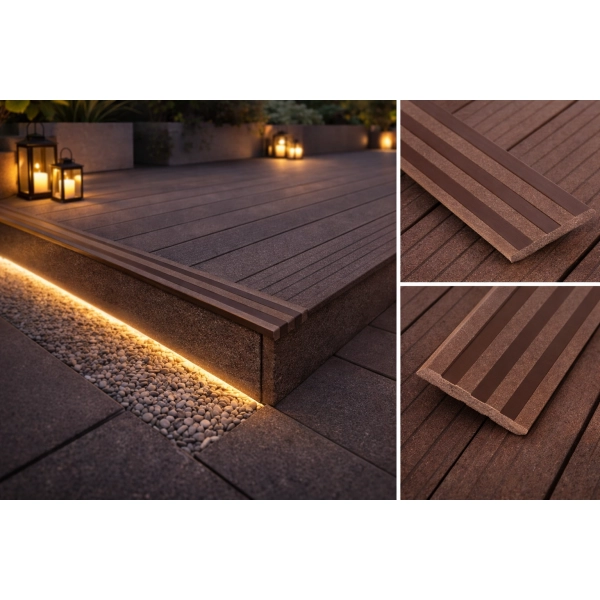 Listwa maskująca Kasztan 400 cm – do desek kompozytowych ProDeck