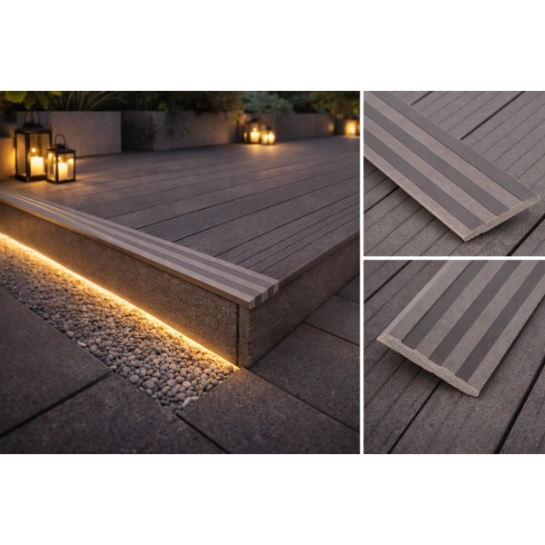 Listwa maskująca Dąb Platynowy 400 cm – do desek kompozytowych ProDeck