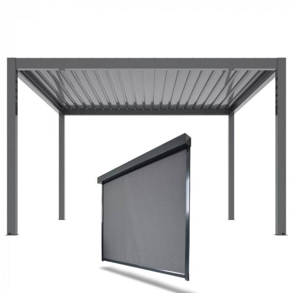 Roleta opuszczana 3M - Pergola tarasowa aluminiowa NORDVIC Skyline Antracyt