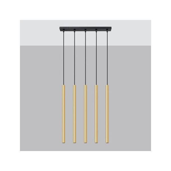 Lampa wisząca PASTELO 5L złoty połysk 5x8W G9 Sollux Lighting