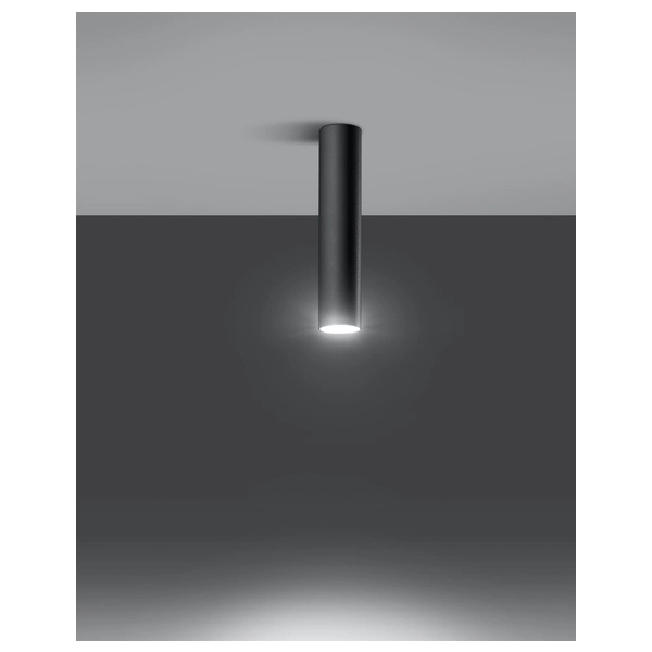 Lampa podsufitowa LAGOS 30 czarna 1x12W GU10 Sollux Lighting