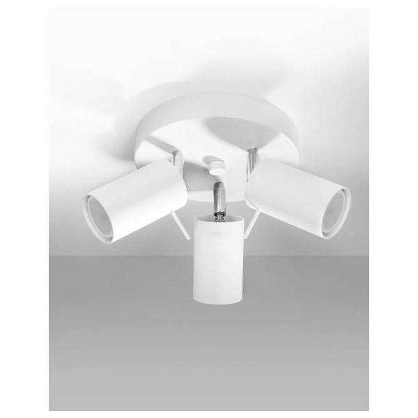 Lampa podsufitowa RING 3P biała 3x12W GU10 Sollux Lighting