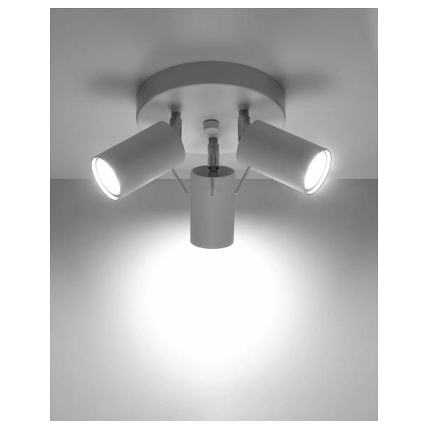 Lampa podsufitowa RING 3P biała 3x12W GU10 Sollux Lighting