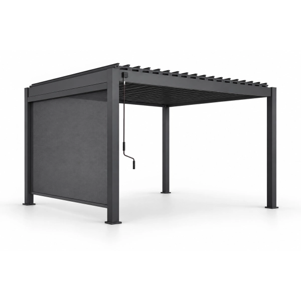 Zestaw Pergola bioklimatyczna aluminiowo-stalowa MIRADOR Element 88 - 3 x 4 m + ROLETA 3M | Antracyt