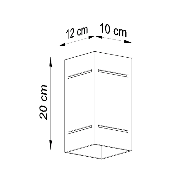 Kinkiet BLOCCO szary 1x40W G9 Sollux Lighting