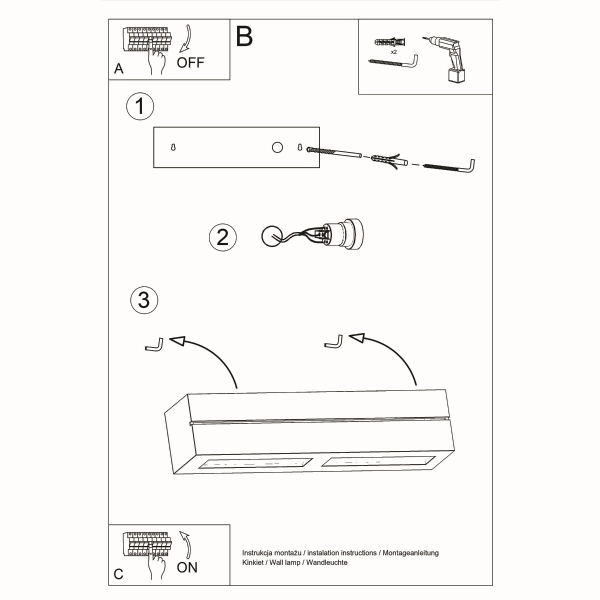 Kinkiet ceramiczny VEGA LINE 1x60W E27 Sollux Lighting
