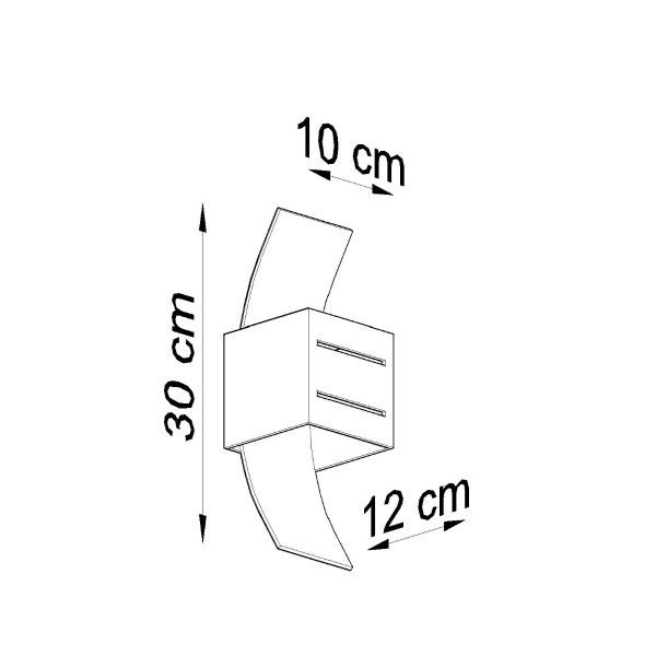 Kinkiet LORETO szary 1x40W G9 Sollux Lighting
