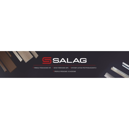 Zaślepka lewa+prawa do listwy SG75 Teak Perłowy Salag