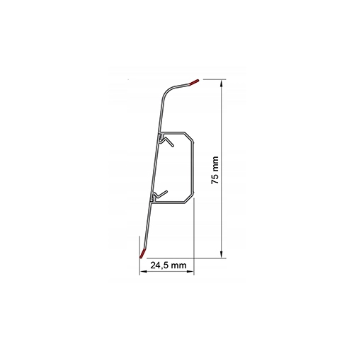 Listwa przypodłogowa SG75 2,2m Carlo