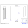 Grzejnik elektryczny INVENTIO Electro biały, ekran złoty mat c84 40x160 cm INVE-40/160E84+GH-06C1 Instal Projekt