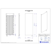Grzejnik elektryczny INVENTIO Electro biały, ekran złoty mat c84 70x180 cm INVE-70/180E84+GH-12C1 Instal Projekt