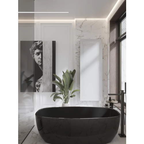 Grzejnik elektryczny INVENTIO Electro Eclectic biały ekran biały f. szkl. stiuk 70x180 cm INVE-70/180E34FS20+GH-12C1 Instal Projekt