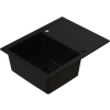 Zlewozmywak granitowy AXEL 120 czarny mat Full Black 65x50 cm z syfonem, Ruvetti