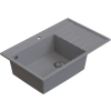 Zlewozmywak granitowy AXEL 160 K szary 79x50 cm z syfonem, Ruvetti