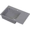 Zlewozmywak granitowy AXEL 160 K szary 79x50 cm z syfonem, Ruvetti