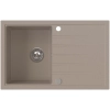 Zlewozmywak granitowy AXEL 160 beżowy 79x50 cm z syfonem, Ruvetti