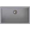Zlewozmywak granitowy podwieszany LATIOS 80 szary 74,5x43,5x21 cm z syfonem, Ruvetti