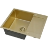 Zlewozmywak stalowy LOOK 120 PVD szampan 60x48 cm z syfonem, Ruvetti