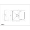Zlewozmywak stalowy LOOK 120 PVD szampan 60x48 cm z syfonem, Ruvetti
