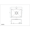 Zlewozmywak stalowy LOOK 50 PVD szampan 50x45 cm z syfonem, Ruvetti