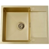 Zlewozmywak stalowy LOOK 120 PVD szampan 60x48 cm z syfonem, Ruvetti