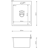 Zlewozmywak stalowy MASIVO 40 40x50 cm FM z ukrytym przelewem i syfonem manualnym Save Space, Ruvetti